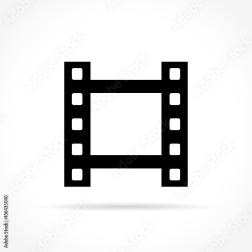 Illustration of movie icon on white background