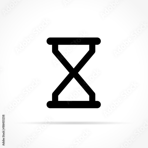 hourglass icon on white background