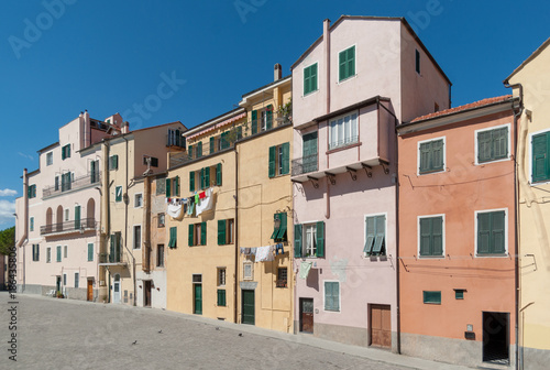 The old-fashioned colorful houses in Liguria region of Italy © Dmytro Surkov