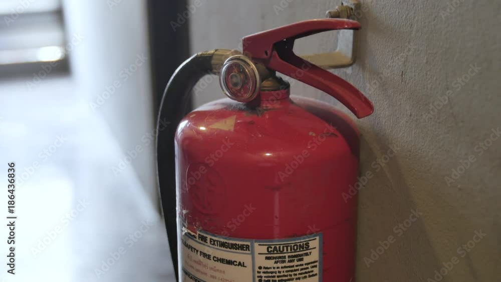 Fire extinguisher on the wall Fire extinguisher on the wall