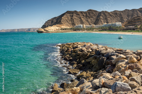 Oman Muscat Coast Landscape at Barr Al Jissah