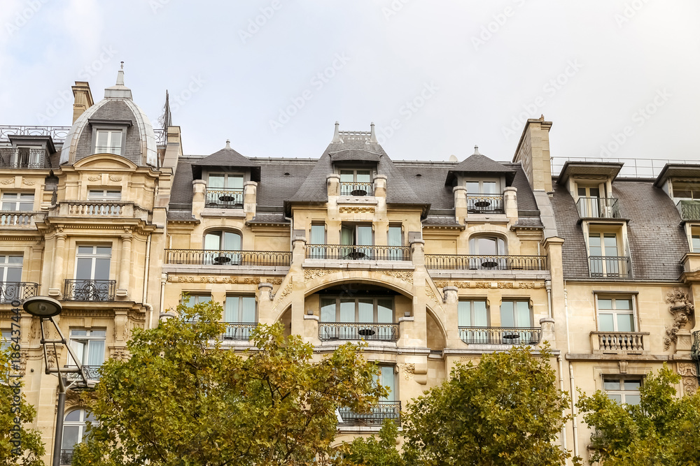 Building in Avenue des Champs Elysees, Paris, France