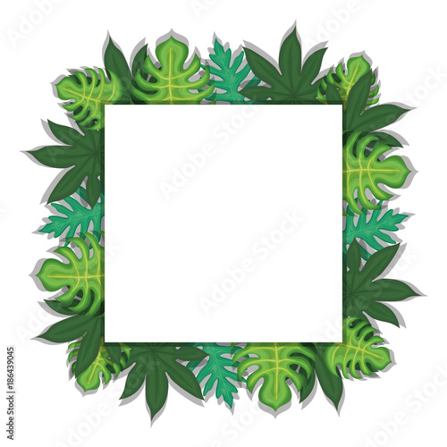 Leaves frame background