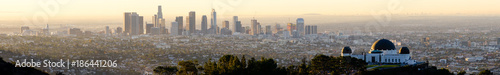 Fotografie, Obraz Beautiful Light Los Angeles Downtown City Skyline Urban Metropolis
