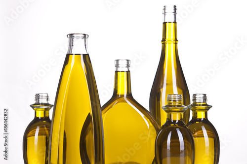 Six Olive oil Bottles