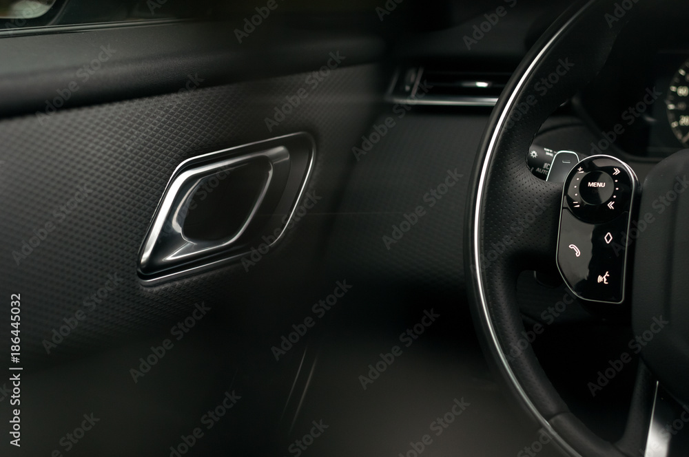 Interior details in the new luxury car