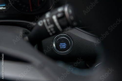 Start and stop button in the new car © vpilkauskas