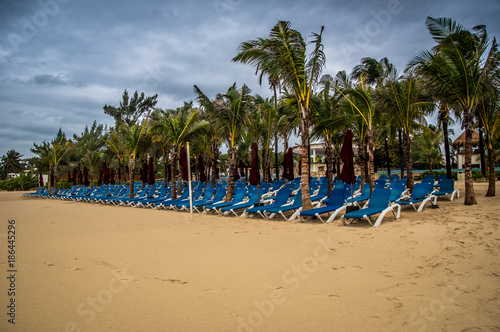 beach chairs looking toward horizon  © Joseph