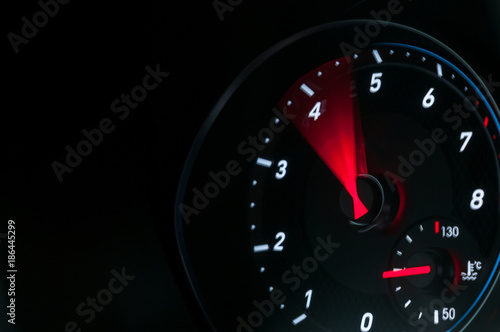 Revolutions per minute. Car tachometer 