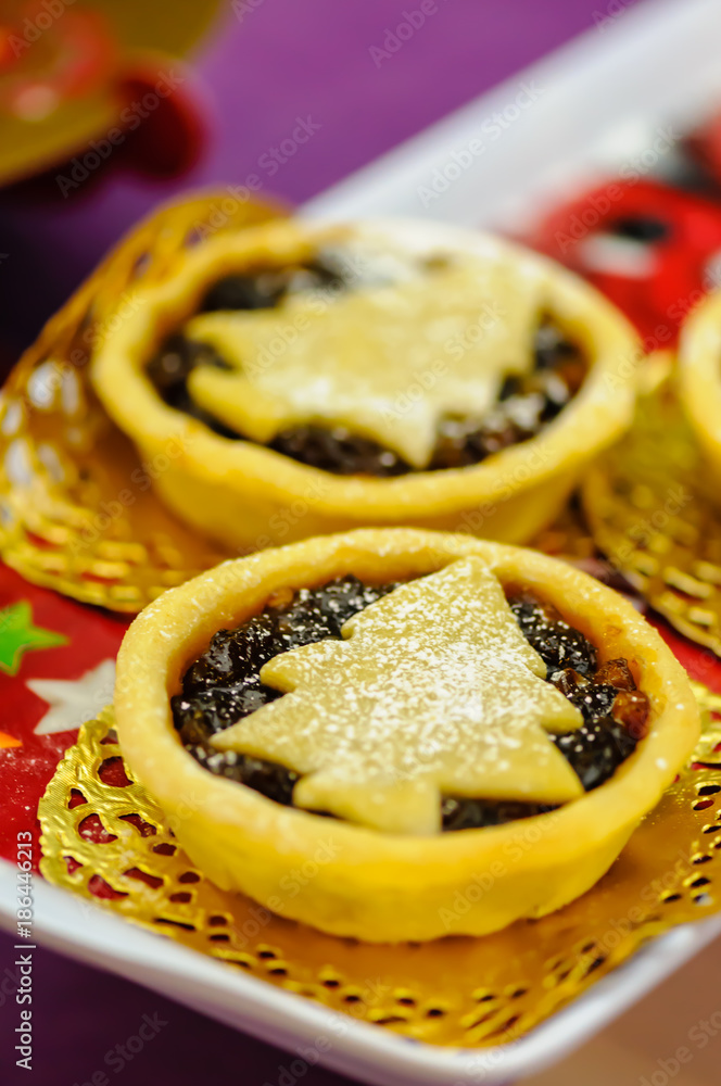 Closeup of home-made Christmas mince pies Closeup of home-made Christmas mince pies