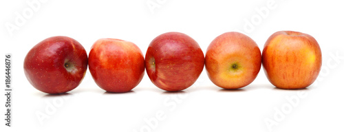 Fresh red apples isolated on white background 