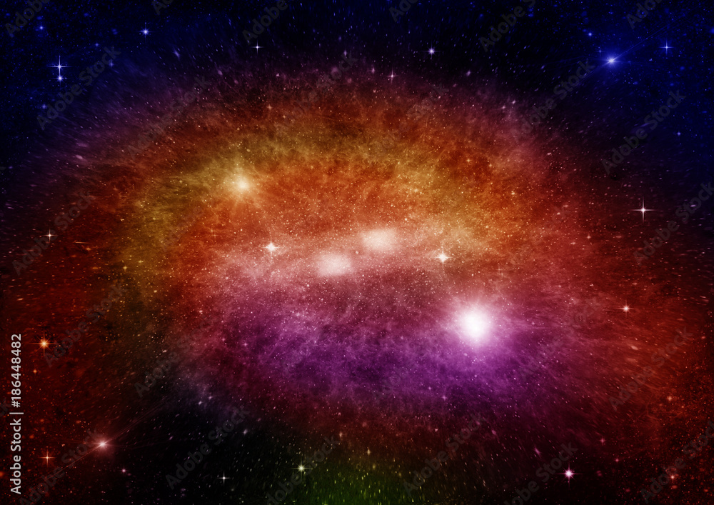 galaxy in a free space galaxy in a free space