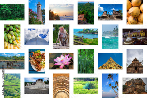 Sri Lanka travel concept collage