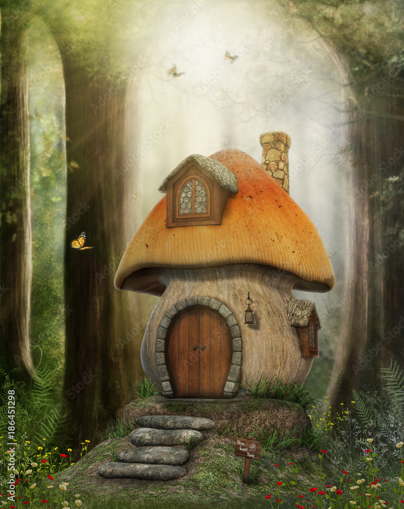 Fototapeta Fairy Tale Mushroom House