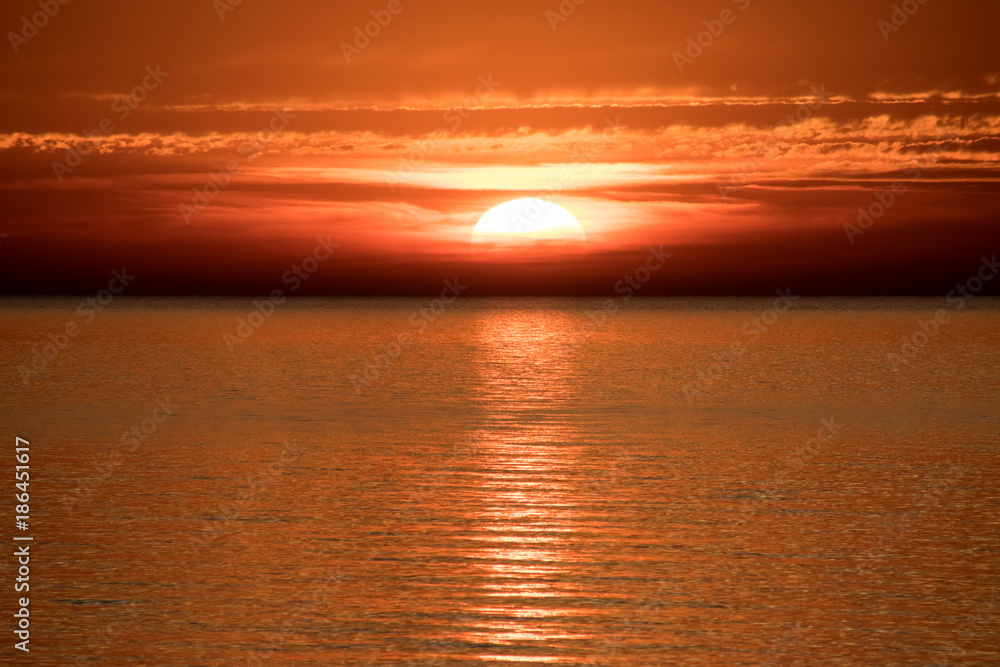 Sonnenuntergang Ostsee vor Vitte auf der Insel Hiddensee
