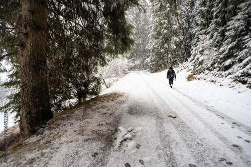 escursione invernale in Val Canali, nel parco naturale di Paneveggio - Trentino