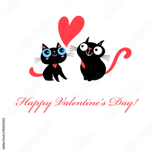 Graphics of enamored cats