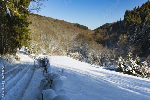 Northern Eifel Valley In Winter  Germany