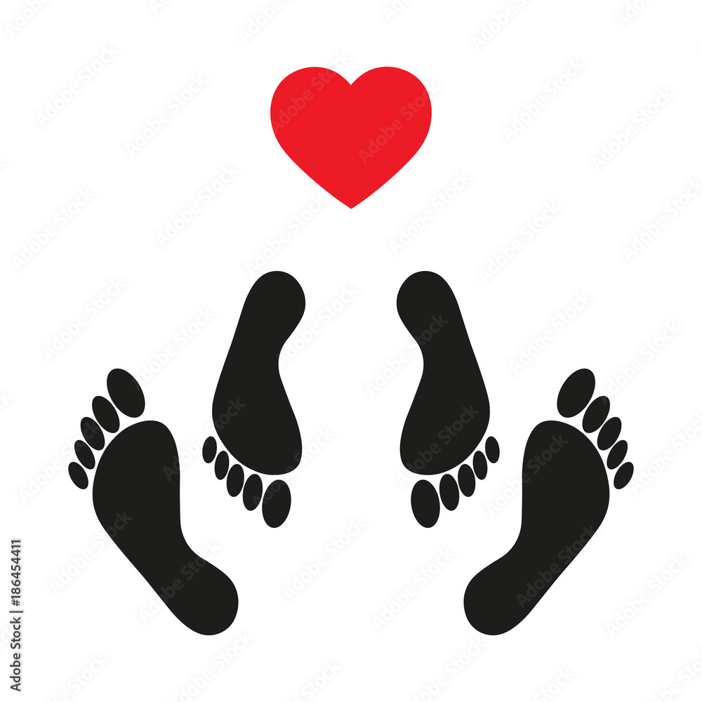 vector illustration Sex icon with foot prints vector illustration Sex icon with foot prints