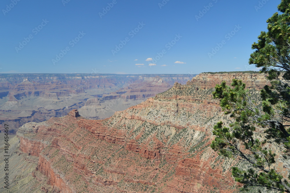 Grand Canyon Of The Colorado River. South Kaibab Trailhead. Geological formations. June 22, 2017. Grand Canyon, Arizona, USA. EEUU.