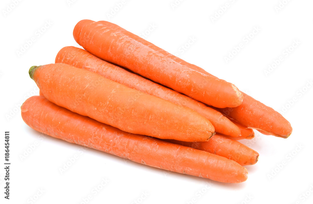 Fresh carrots on a white background Fresh carrots on a white background