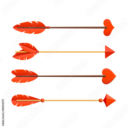 Cupid's arrows, Valentines Day cards element