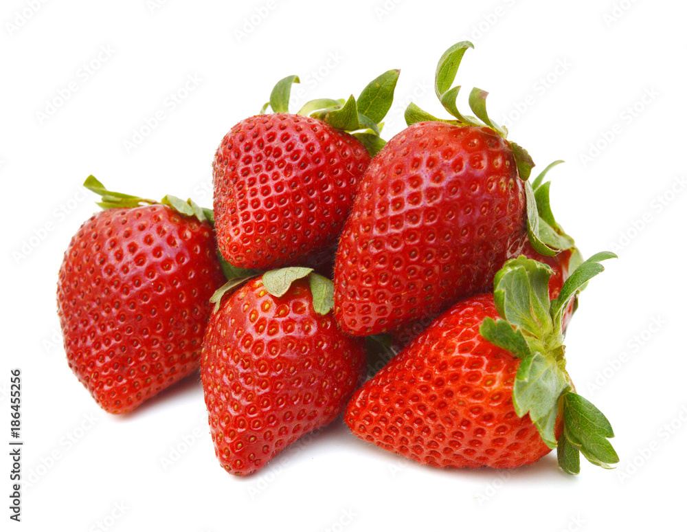 Fresh strawberry isolated on white background. Studio macro Fresh strawberry isolated on white background. Studio macro
