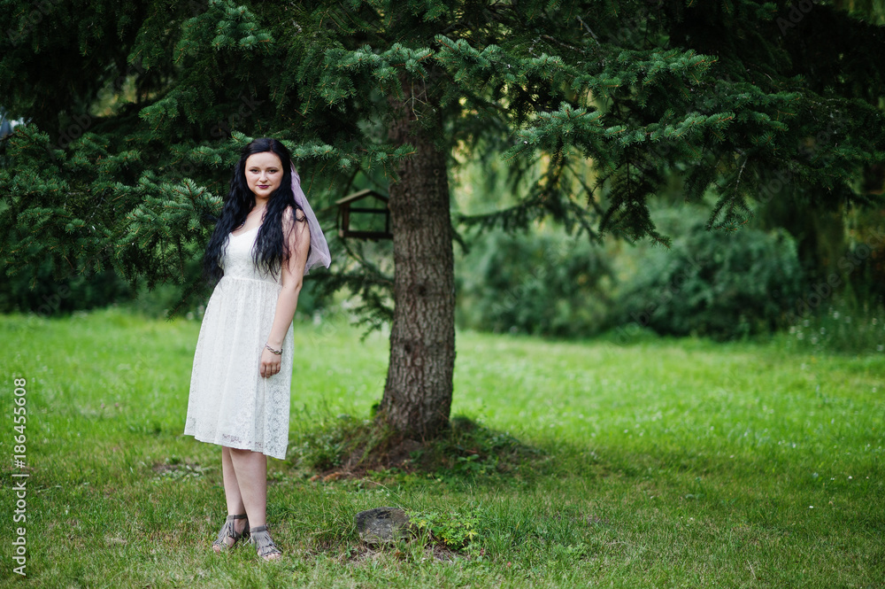 Portrait of brunette future bride at hen party. Portrait of brunette future bride at hen party.