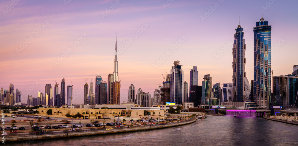 Fototapeta premium Panoramę centrum Dubaju