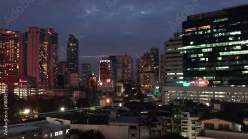 Wallpaper Mural BTS train passing by during evening in Bangkok Thailand Torontodigital.ca