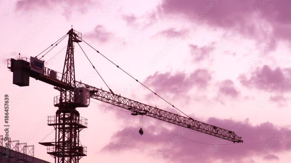 Time-lapse of a construction crane Time-lapse of a construction crane