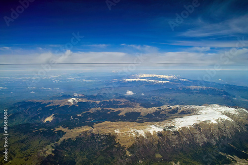 Aerial view from airplane