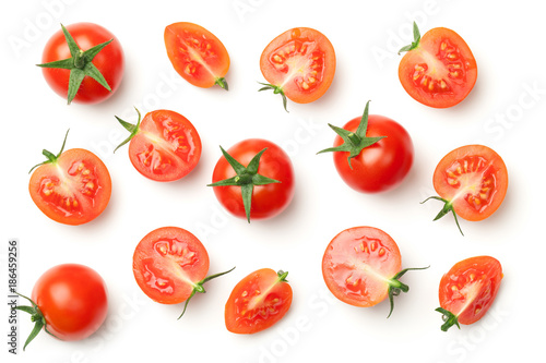 Cherry Tomatoes Isolated on White Background