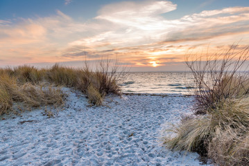 Keuken achterwand Strand zonsondergang Duinen Oostzee Hel Schiereiland Polen  © vivoo