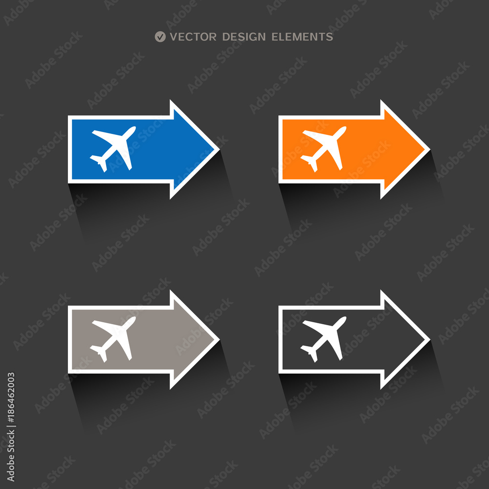 Web design of airplane icon Web design of airplane icon