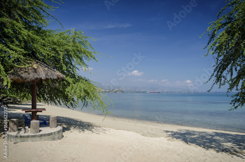 Fototapeta Naklejka Na Ścianę i Meble -  areia branca tropical beach view near dili in east timor
