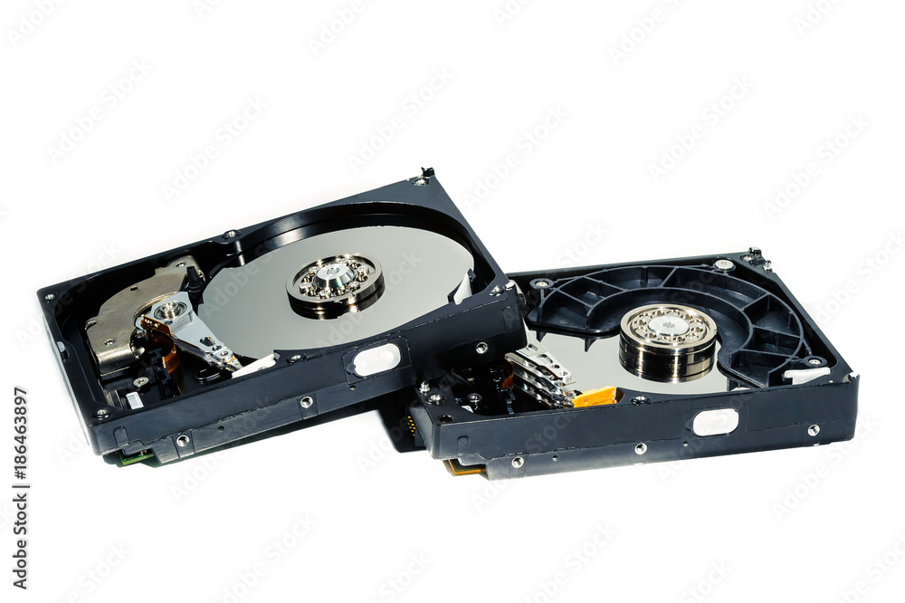 Obraz premium hard disk for computer on isolated white background