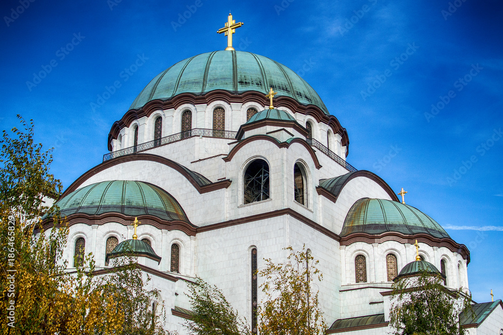 Naklejka premium Temple of Saint Sava, Belgrade