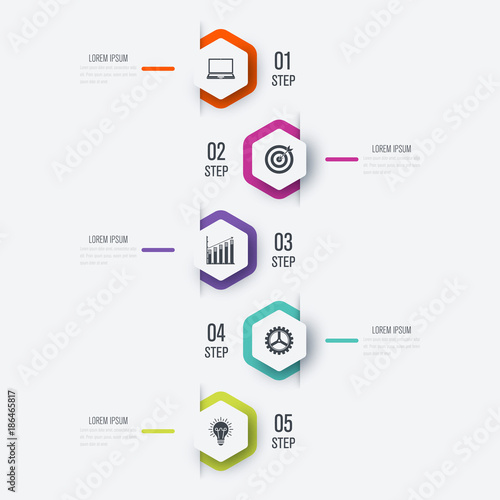 Vector illustration infographics 5 options
