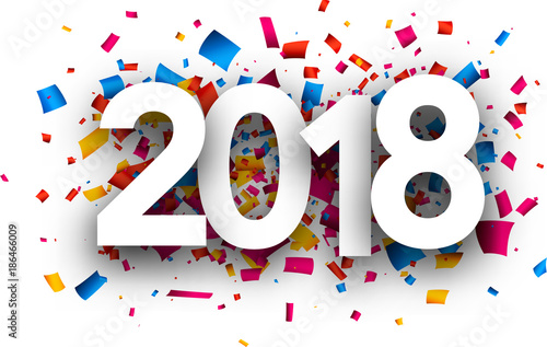 2018 new year festive background.