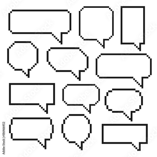 Pixel bubble speech