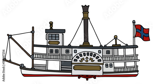 The classic paddle steamboat