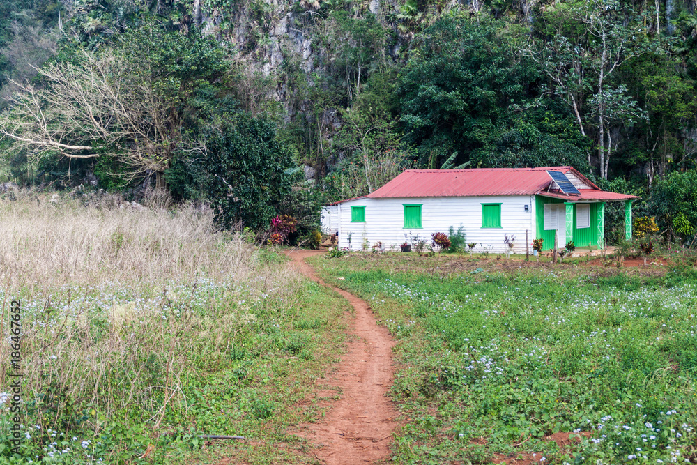 Small rural house in Guasasa valley near Vinales, Cuba