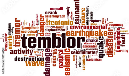 Temblor word cloud photo