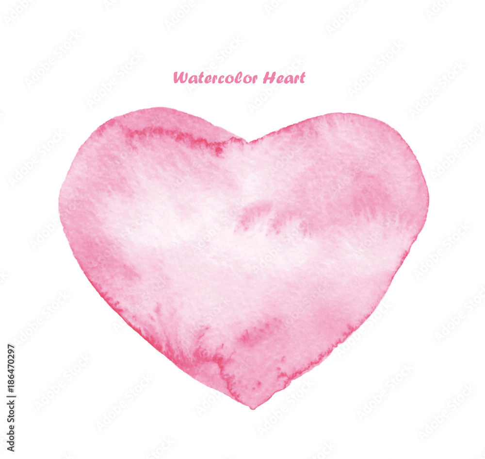 Watercolor heart love