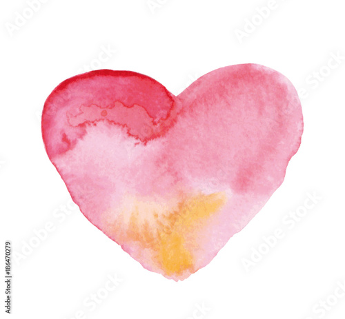 Watercolor heart love