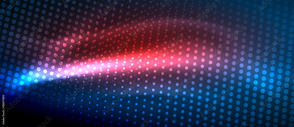 Fototapeta premium Neon light effects, particles