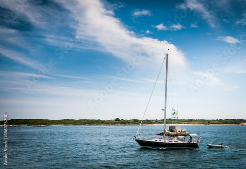 Sailboat Approaching Oak Bluffs