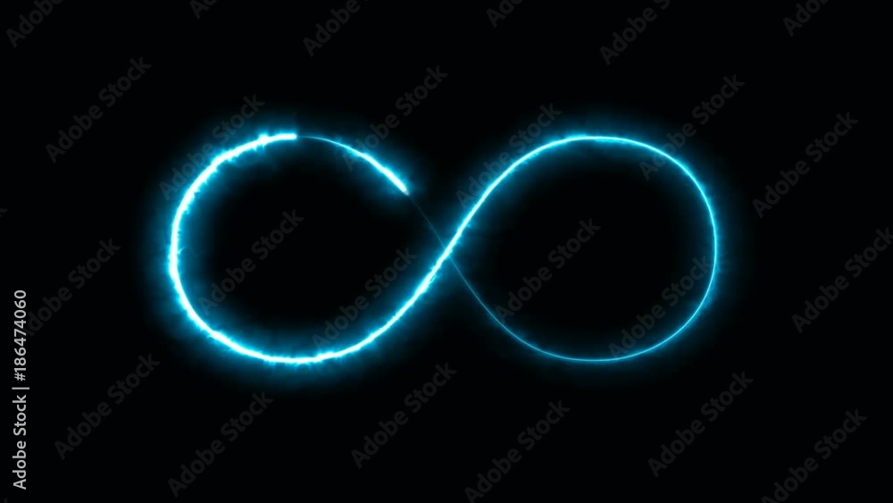 Abstract background with infinity sign. Digital background. Seamless loop Abstract background with infinity sign. Digital background. Seamless loop