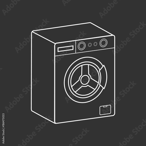 Outlined washed machine